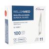 Wellsamed Stainless Steel No. 11 Scalpel Blades, 100 Count, Sterile view 1