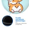 Round Dog-Themed Mouse Pad, Washable, Textured, Stitched Edges, Non-Slip Rubber Base, 7.9 x 7.9 x 0.1 in view 4