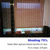 Duchunsheng Retro Bamboo Roman Shade with Side Pull, Customizable, 75% Blackout view 4