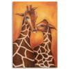 Feeby Canvas Wall Art 80 x 120 cm, African Giraffes, 1-Piece, Brown view 3