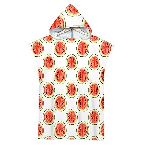 Chickwin Hooded Changing Poncho, Tropical Fruit Print, Quick-Dry Beach Towel, 70 x 90 cm