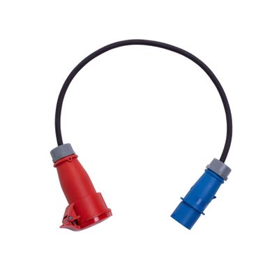 Blaupunkt CEE Blue to CEE Red Adapter Cable for Portable EV Chargers, Camping and Construction Sites
