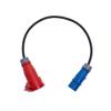 Blaupunkt CEE Blue to CEE Red Adapter Cable for Portable EV Chargers, Camping and Construction Sites view 1