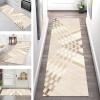 Long Hallway Runner Rug, Non-Slip Washable Abstract Polyester, 70 x 500 cm view 1
