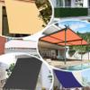 Rectangular Waterproof Shade Sail 1.5 x 1.5 m, UV and Wind Protection with Rings and Ropes, Dark Green view 2