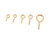 BELLAY 50-Piece Lot Stainless Steel Eye Pins, Hooks and Screw-Clasp Hooks for DIY Jewelry Making, Gold Style, 5 x 12 mm view 1