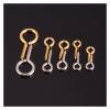 BELLAY 50-Piece Lot Stainless Steel Eye Pins, Hooks and Screw-Clasp Hooks for DIY Jewelry Making, Gold Style, 5 x 12 mm view 2