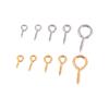 BELLAY 50-Piece Lot Stainless Steel Eye Pins, Hooks and Screw-Clasp Hooks for DIY Jewelry Making, Gold Style, 5 x 12 mm view 3