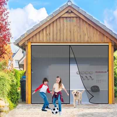 LZHBD Magnetic Fly Screen Door, 105 x 270 cm, Black, Size L