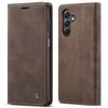 mvced Phone Case Compatible with Samsung Galaxy A24 4G, Premium Leather Flip Case with Stand Function, Coffee view 1