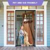 Magnetic Screen Door 130 x 200 cm, Gray, No-Drill Insect Curtain view 2