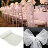 Egurs Organza Chair Sashes, 18 x 275 cm, Grass Green, 15-Pack view 4