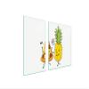 DarHaus 2-Piece Glass Cooktop Cover, 90 x 52 cm, Food Heart view 1