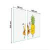 DarHaus 2-Piece Glass Cooktop Cover, 90 x 52 cm, Food Heart view 3