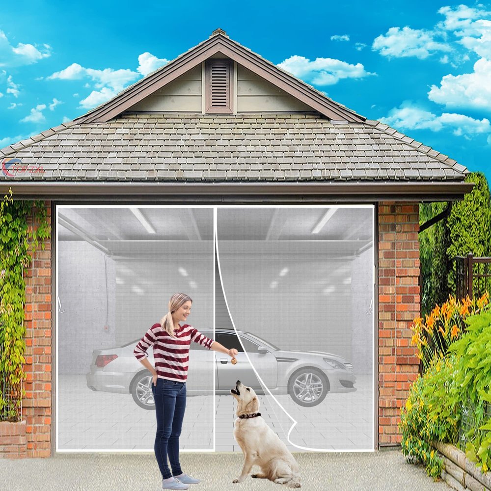 Magnetic Fly Screen Door, 210 x 270 cm, Self-Closing, White