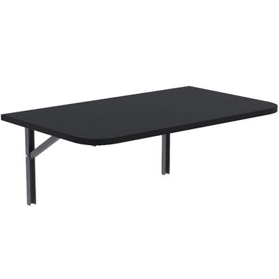 AKKE Folding Wall-Mounted Table, 31.5 x 15.7 in, Black