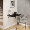 AKKE Folding Wall-Mounted Table, 31.5 x 15.7 in, Black view 4