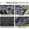DGSFES Black Camouflage Net with Sun Protection, 4 x 4 m view 3