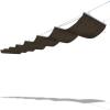 Geovne Brown Retractable Wave Shade Sail, HDPE, 95% Shade, 1.5 x 10 m view 2