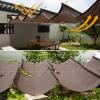Geovne Brown Retractable Wave Shade Sail, HDPE, 95% Shade, 1.5 x 10 m view 3