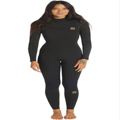Billabong Women's Synergy 4/3mm Back-Zip Wetsuit ABJW100133 - Wild Black, Size 16
