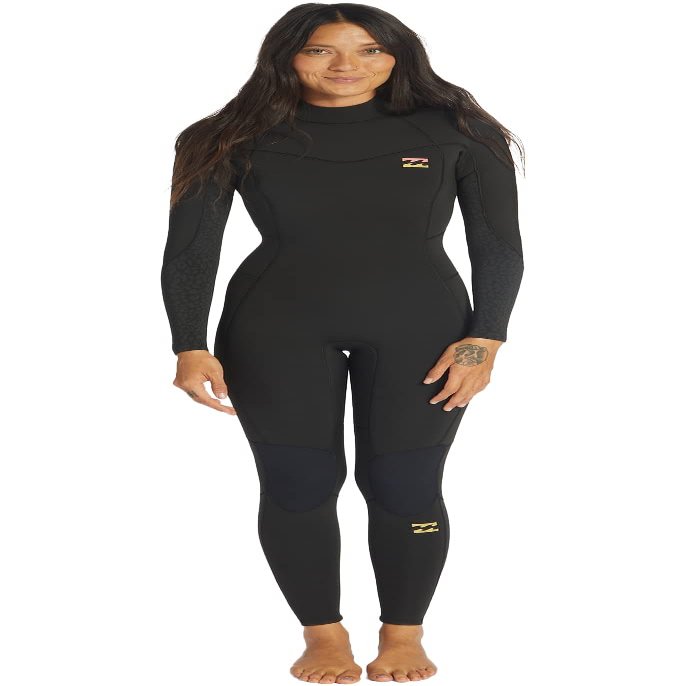 Billabong Women's Synergy 4/3mm Back-Zip Wetsuit ABJW100133 - Wild Black, Size 16