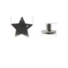 12 mm Silver Metal Star Screw-Back Rivets, 5 Sets view 1