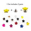 12 mm Silver Metal Star Screw-Back Rivets, 5 Sets view 3