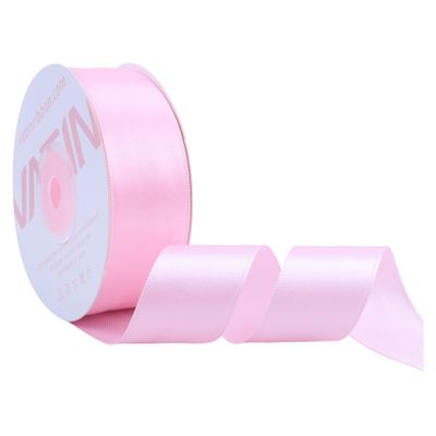 VATIN 25 m Pink Satin Ribbon, 25 mm, Single-Sided Decorative Gift Ribbon