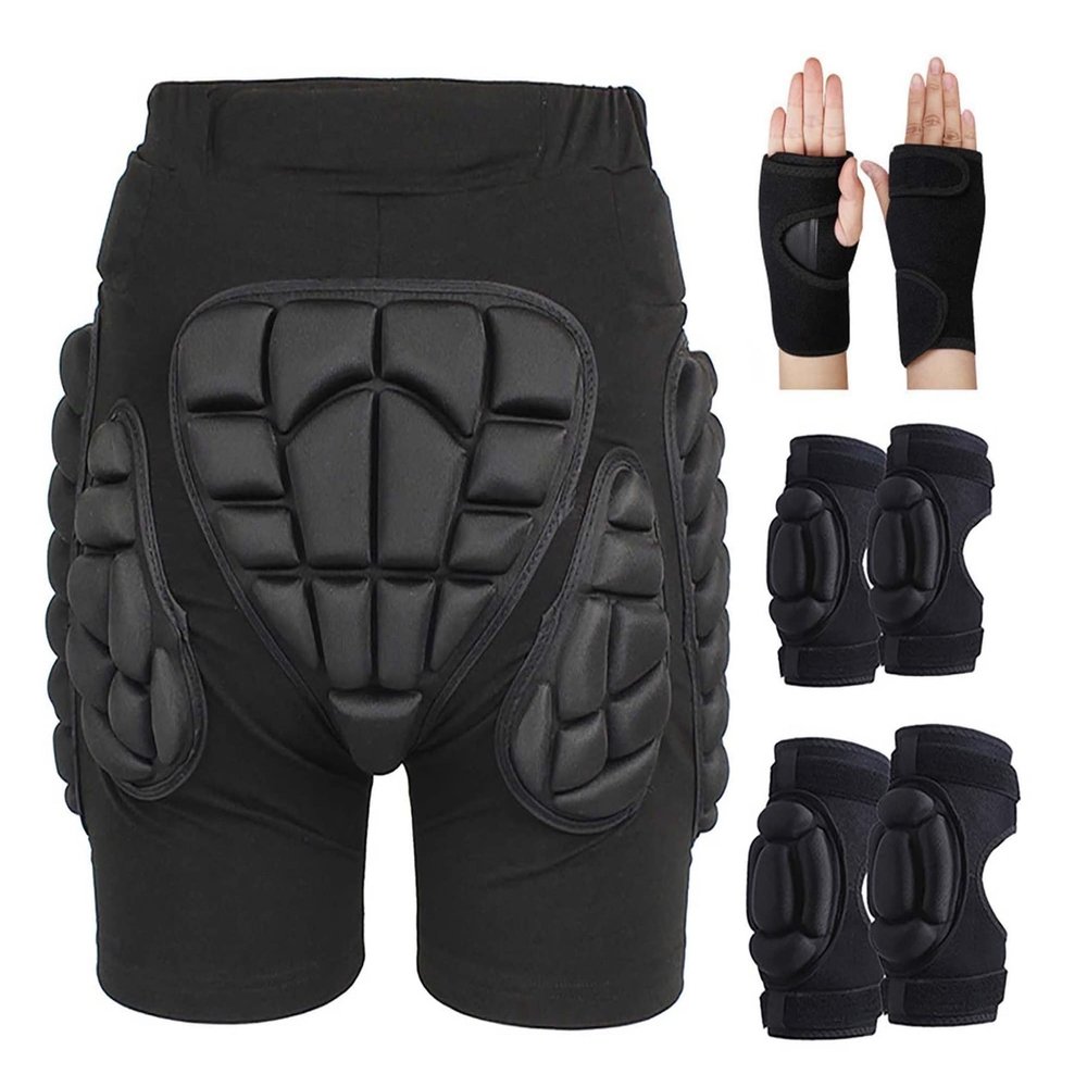 YILIN 3D EVA Padded Protective Shorts for Skiing, Skating, Snowboarding and Skateboarding (B2, XL)