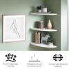 ZOFORTY 4-Tier Corner Shelf, White, 26 cm / 10.2 in view 3