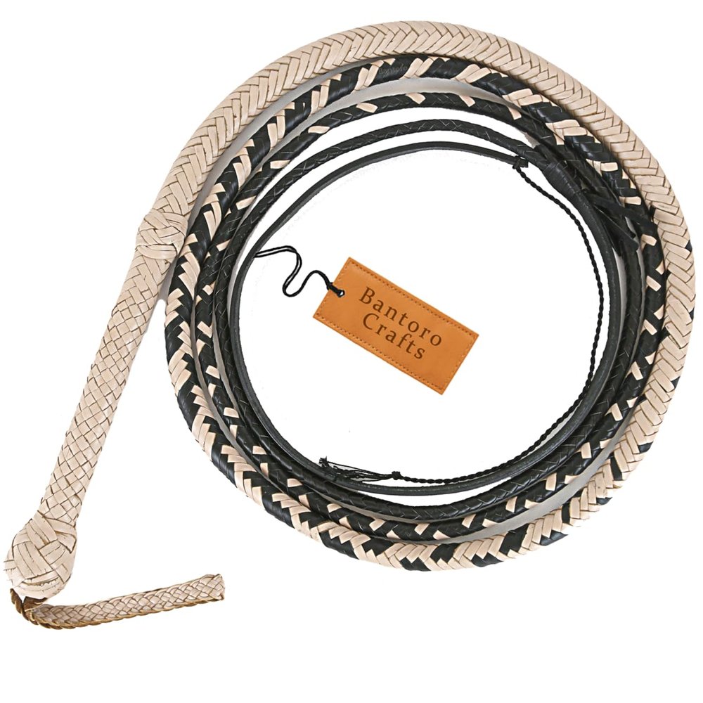 Kangaroo Leather Bullwhip, 16-Plait, 6 ft (1.8 m)