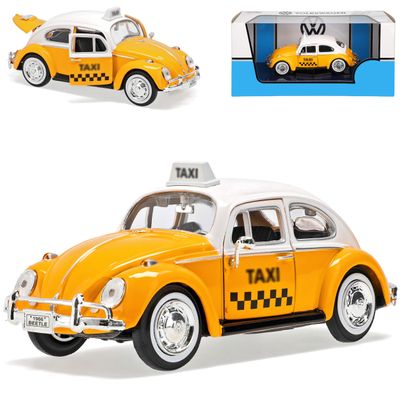 Motormax Volkswagen Beetle Taxi, Yellow/White, 1:24 Model Car