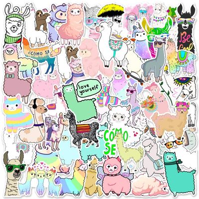 100 Alpaca Stickers for Water Bottles, Laptops, Phones, Guitars, Skateboards, Luggage & Bikes