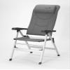 Exclusive Comfort Isabella Thor Folding Lounge Chair, Light Gray, with Leg Rest view 3