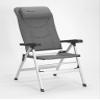 Exclusive Comfort Isabella Thor Folding Lounge Chair, Light Gray, with Leg Rest view 4