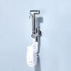 Wall-Mounted Chrome Bidet Sprayer Kit with Spring Hose view 1