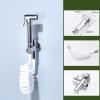 Wall-Mounted Chrome Bidet Sprayer Kit with Spring Hose view 3