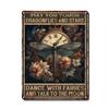 Vintage Dragonfly Metal Sign, “May You Touch Dragonflies and Stars, Dance with Fairies and Talk to the Moon,” The Garage, 15.2 x 20.3 cm view 1