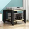Multilevel Speaker Stand with Wheels, White Maple view 3