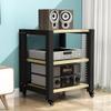Multilevel Speaker Stand with Wheels, White Maple view 4