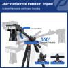 Fotopro Horizontal Camera Tripod, 184 cm, 360° Ball Head, 2-in-1 Tripod and Monopod view 2