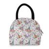 Lsjuee Paris Eiffel Tower Flower Lunch Bag, Insulated Waterproof Cooler Tote, Thermal Lunch Box Handbag for Women, Men, Adults and Girls, Outdoor view 1