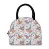 Lsjuee Paris Eiffel Tower Flower Lunch Bag, Insulated Waterproof Cooler Tote, Thermal Lunch Box Handbag for Women, Men, Adults and Girls, Outdoor view 3