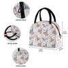 Lsjuee Paris Eiffel Tower Flower Lunch Bag, Insulated Waterproof Cooler Tote, Thermal Lunch Box Handbag for Women, Men, Adults and Girls, Outdoor view 4