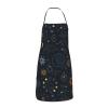 IUBBKI Mystical Stars Sun Eyes Moon Black Apron for Women and Men with Pockets view 1