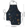 IUBBKI Mystical Stars Sun Eyes Moon Black Apron for Women and Men with Pockets view 2