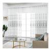 Homxi Semi-Sheer Curtains, 2-Piece Set, Gray White Vintage Floral Print, 42 x 96 in view 1