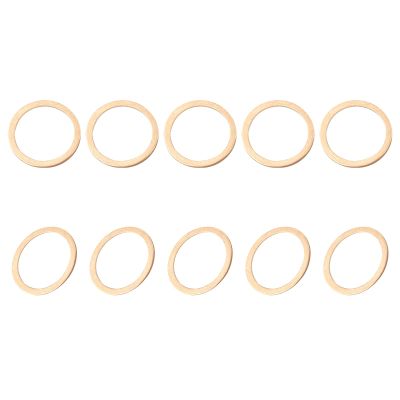 DTGN 25 x 31 x 1 mm Flat Copper Sealing Washers, 10-Pack, for M24 Bolts
