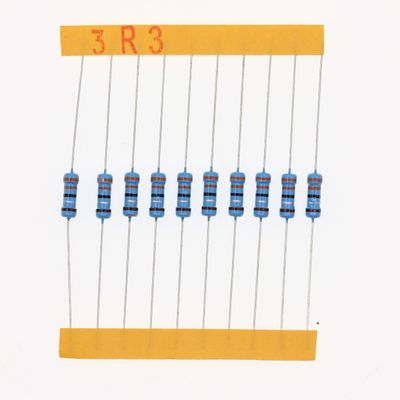 HUABAN 100-Pack 3.3 Ohm 1% 1/2W Metal Film Resistors